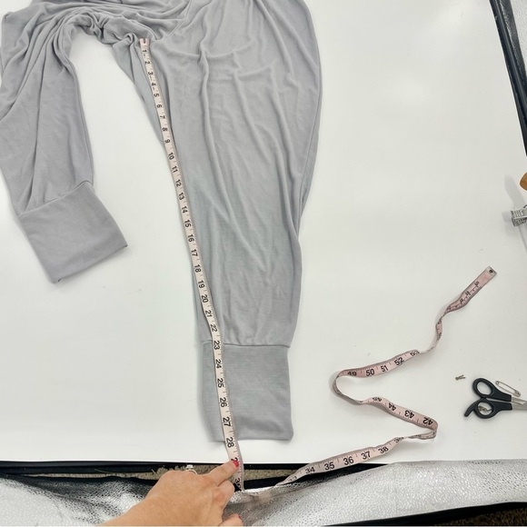 FP MOVEMENT Cozy Up Dance Harem Pants Grey Ribbed High Waisted Joggers Med - Picture 8 of 13